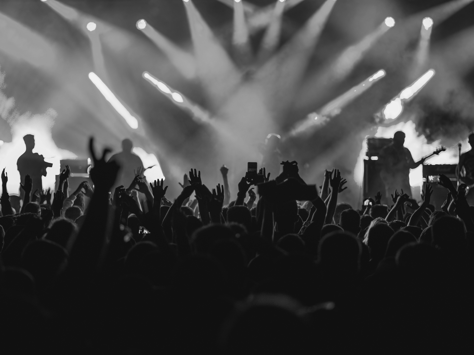 Background image of a concert crowd enjoying live music.